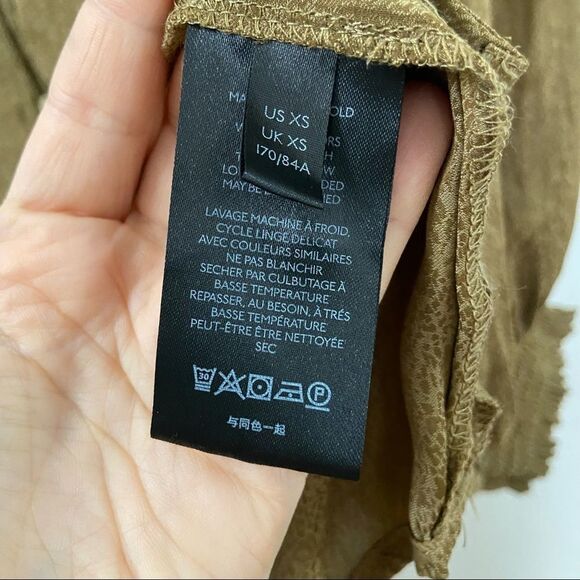 Anthropologie Cacee Jacquard Button Down Snake Print Blouse Size XS - Picture 9 of 11